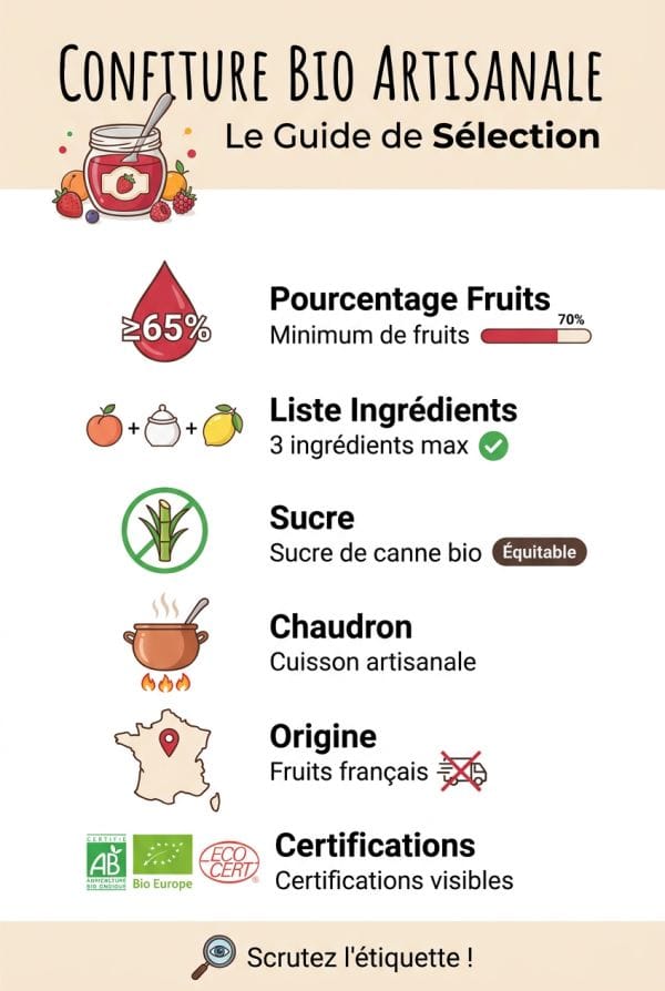 Les critères de sélection pour une confiture artisanale bio exceptionnelle