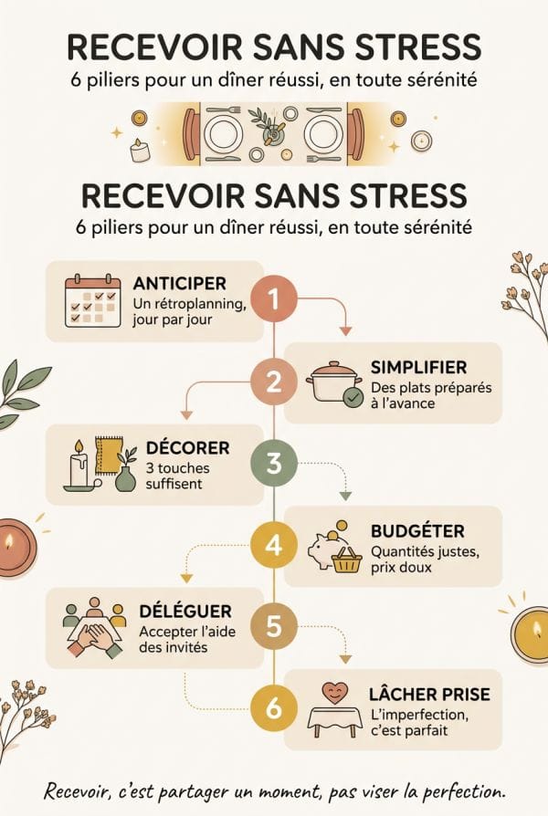 Les essentiels à retenir pour recevoir sans stress