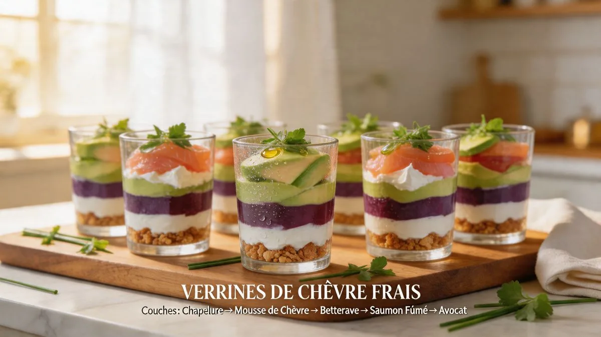 8 verrines au chèvre frais : recettes salées express