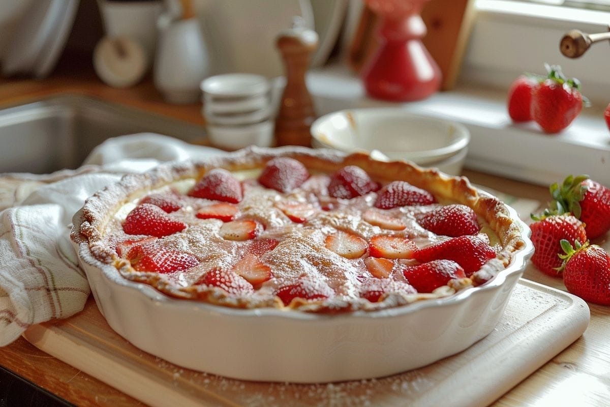 Clafoutis aux fraises : un dessert rustique et charmant