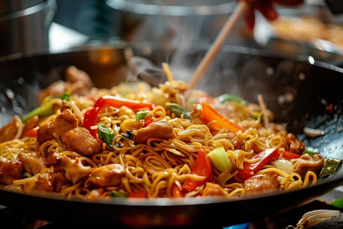 Comment préparer des nouilles sautées au poulet délicieuses et simples
