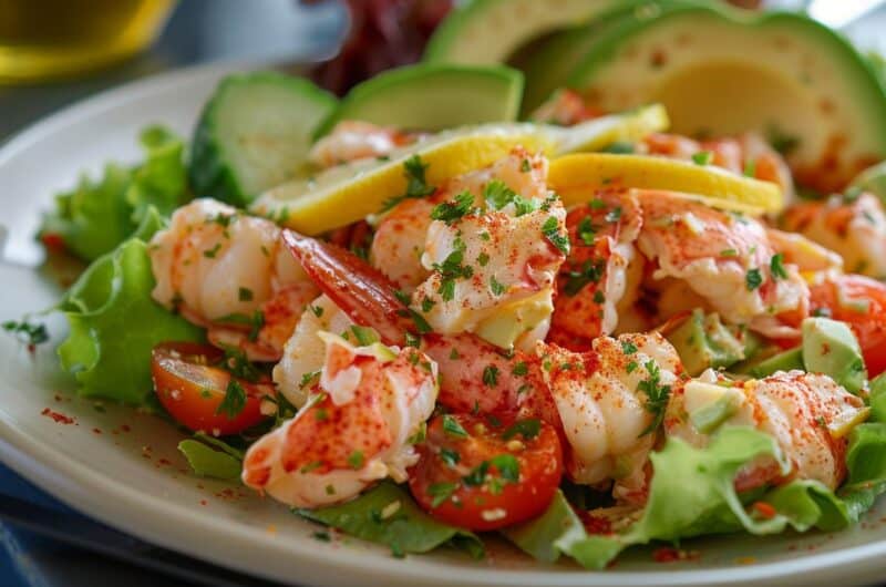 recette de la salade de homard vinaigrette citronnée