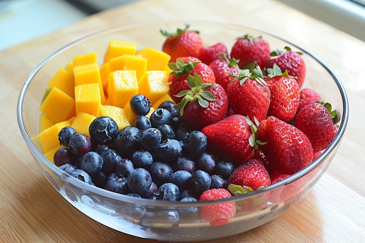 Add raspberries, blueberries or mango to complement the strawberries.