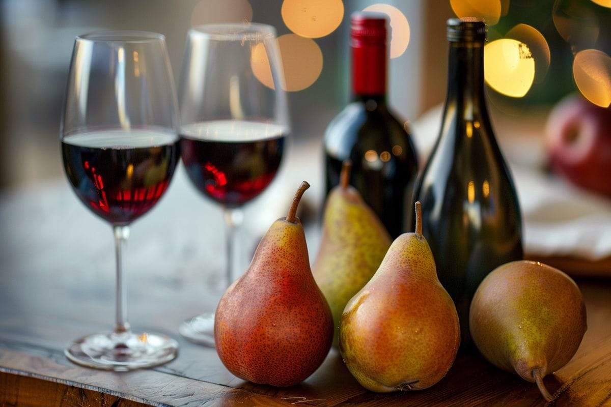 Poach pears in mediumbodied red wine like Merlot or Pinot noir.