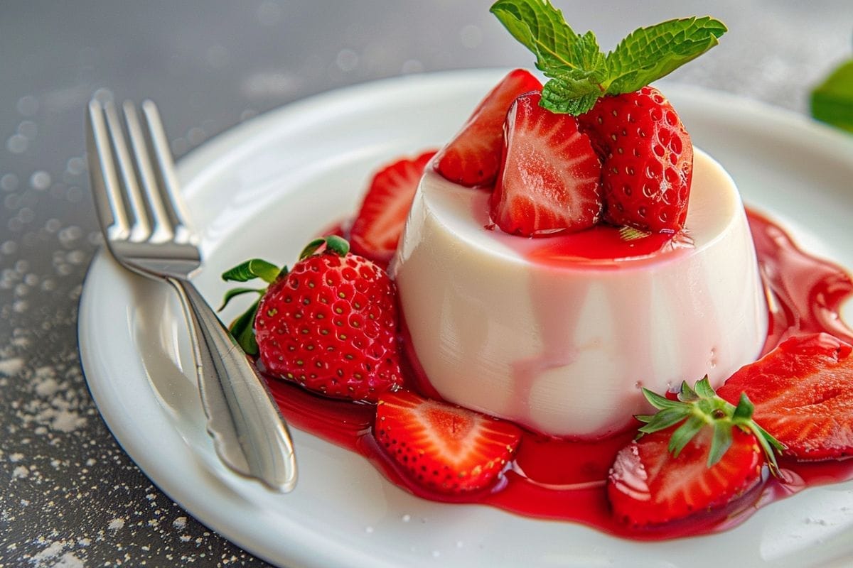 Panna cotta à la fraise : douceur italienne