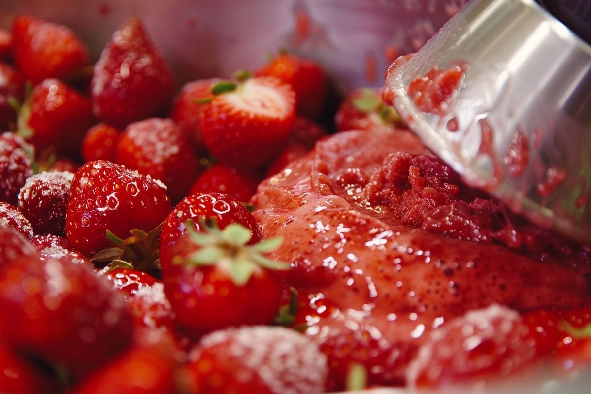 Rafraîchissez-vous avec un sorbet à la fraise