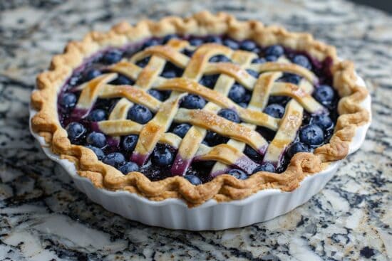 Torchon Vintage Années 70/80 - Recette Tarte Aux Myrtilles - 100% Coton
