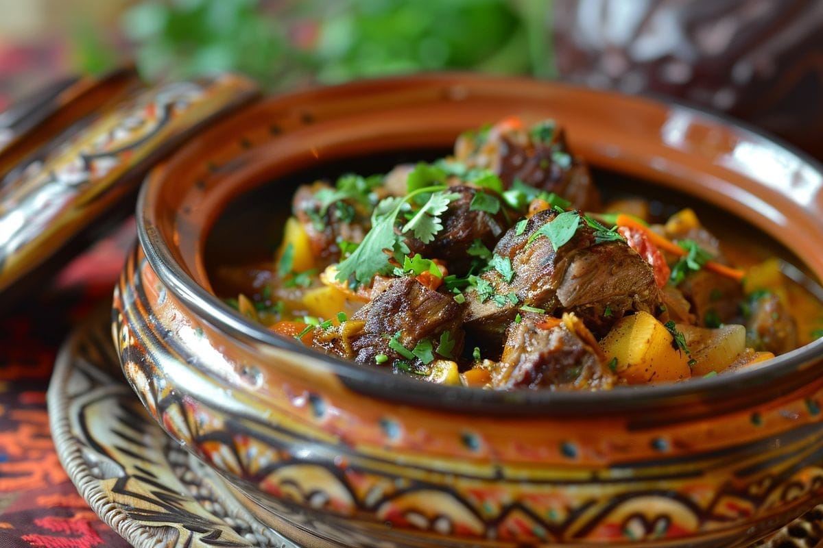 Recette authentique de tajine d’agneau aux légumes à la marocaine