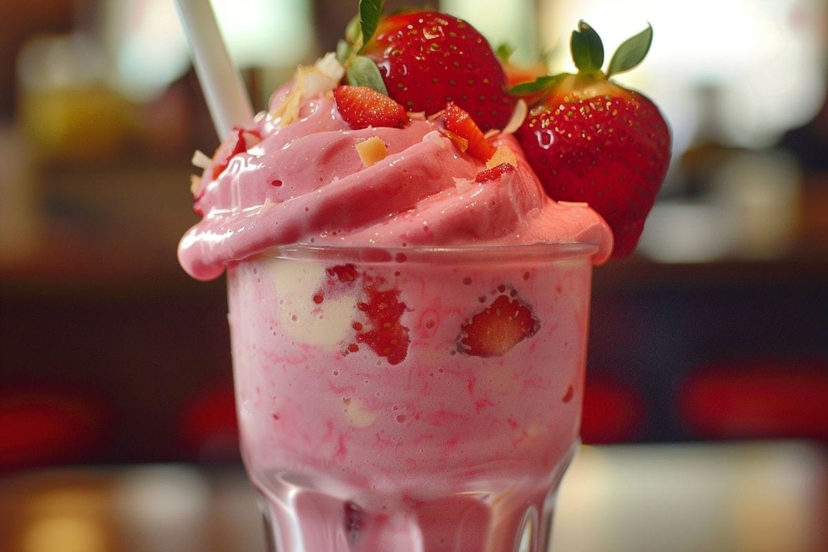 Recette de milkshake à la fraise facile et rapide