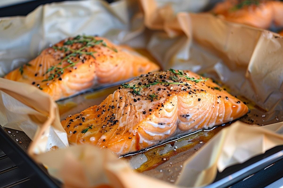 Recette de saumon en papillote : cuisson légère et savoureuse