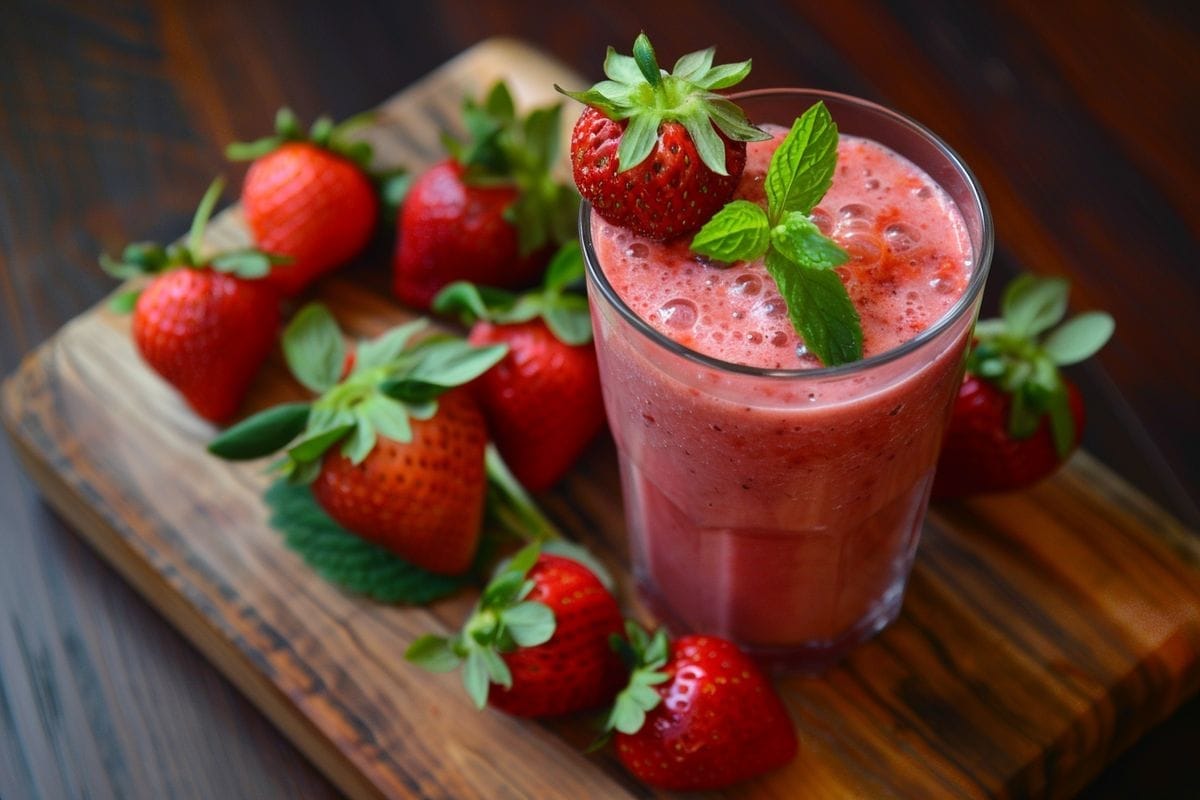 Smoothie à la fraise : un plaisir sain et rapide