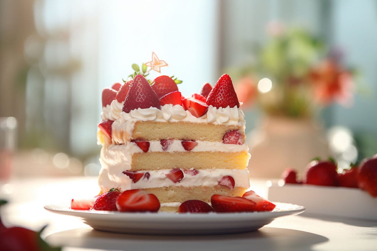 Angel cake aux fraises