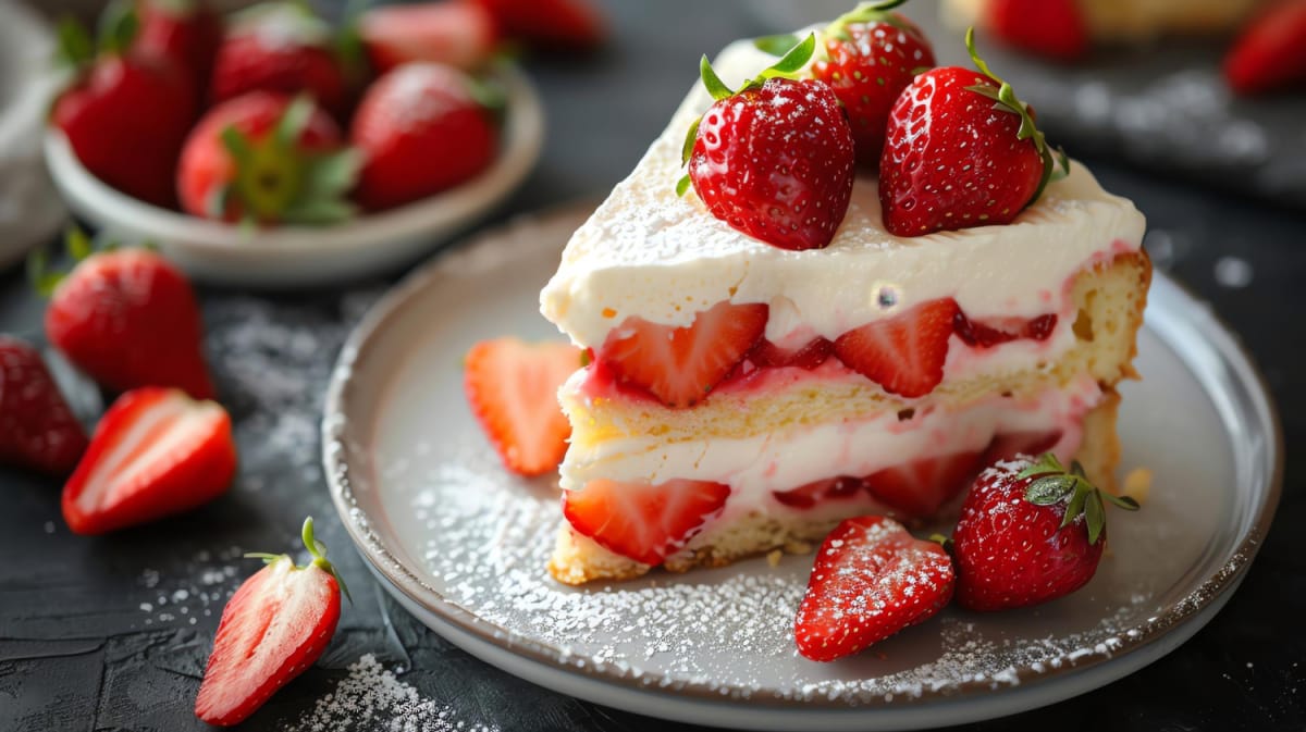 Angel cake aux fraises