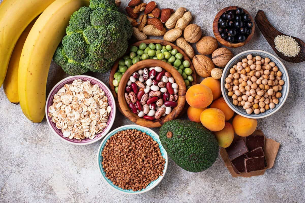 Assortiment d'aliments contenant du magnésium