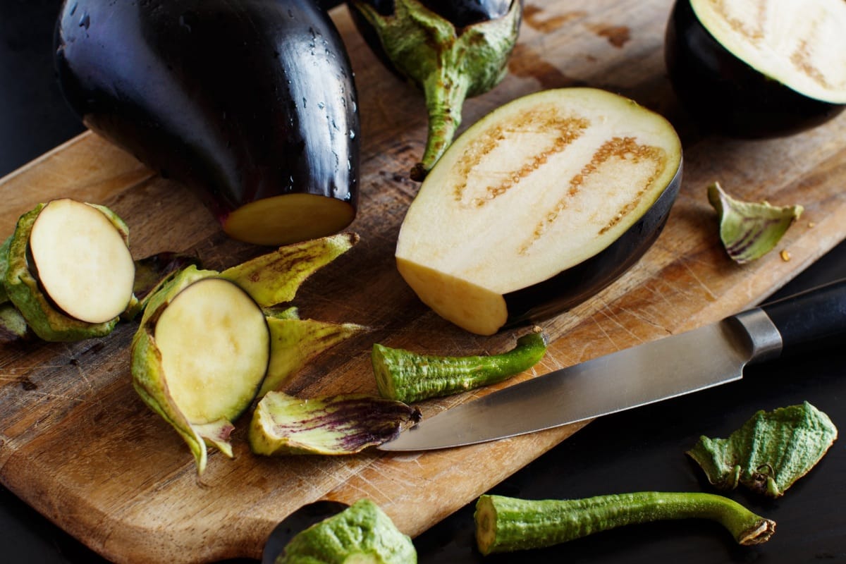 Aubergines tranchées
