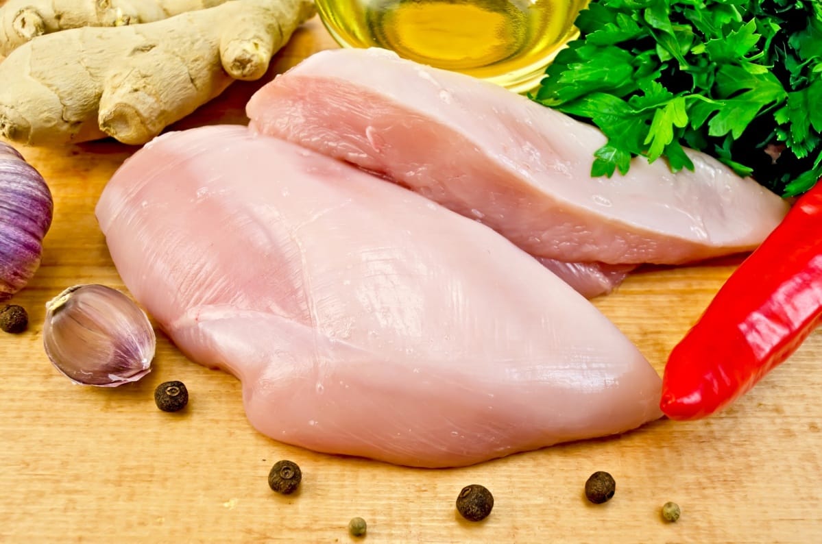 Blanc de poulet avec légumes