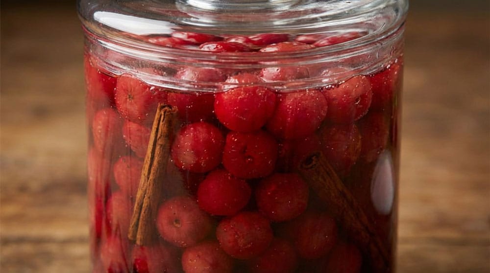Bocal de cerises au sucre