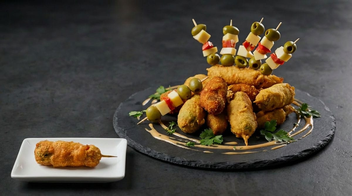 Brochettes-cocktail en beignets