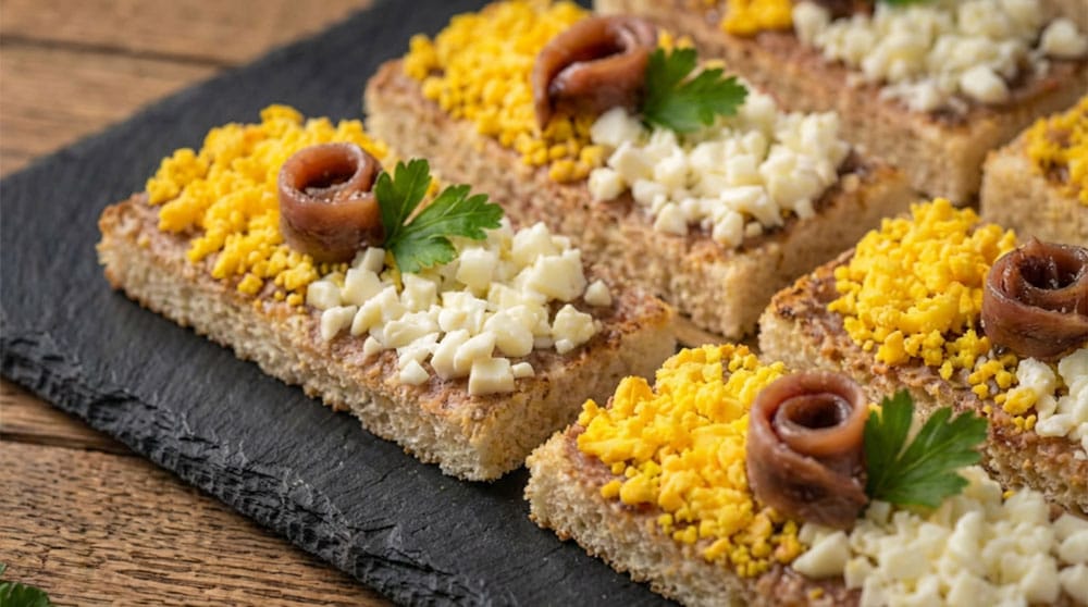 Canapés aux anchois