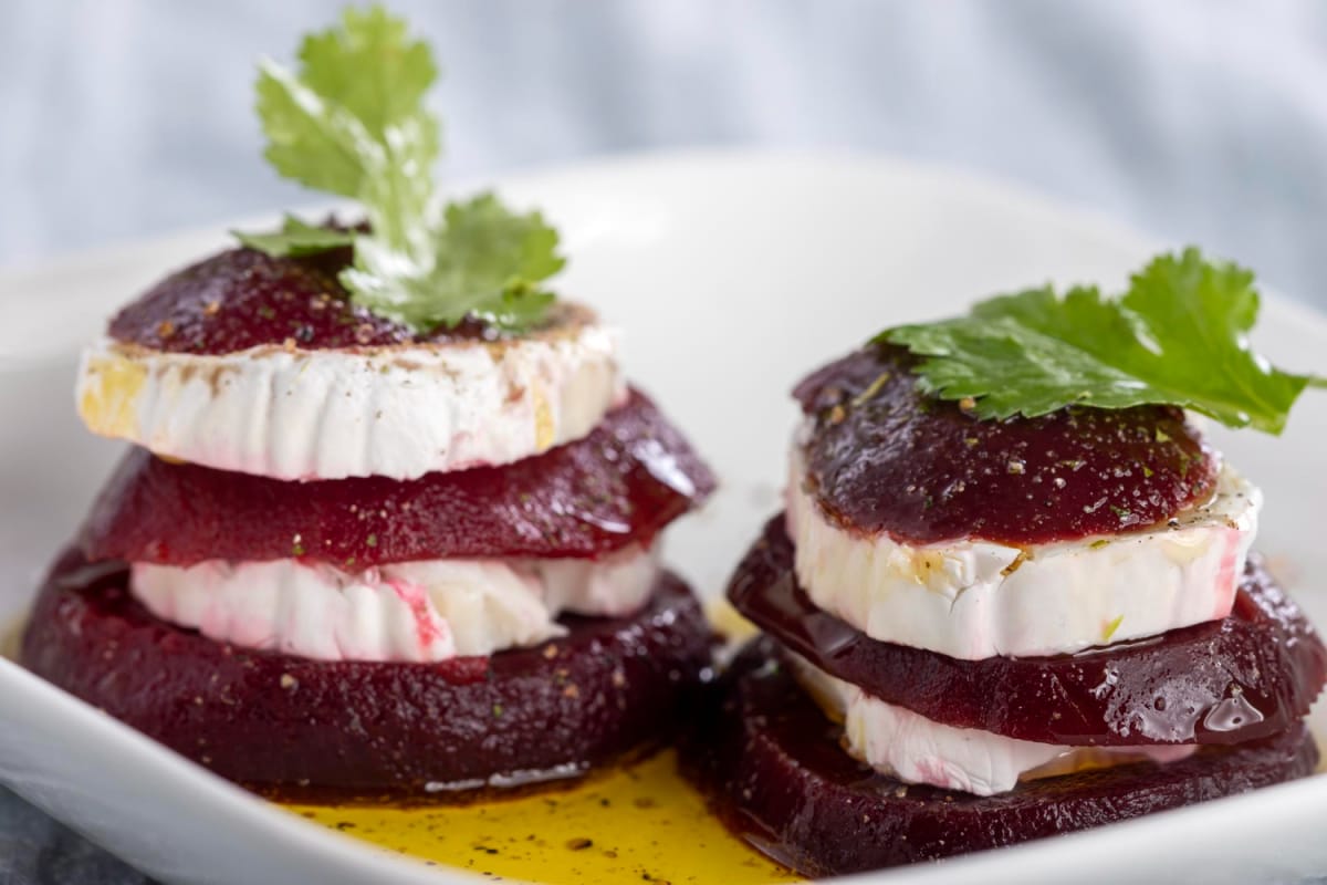 Carpaccio de betterave au fromage frais