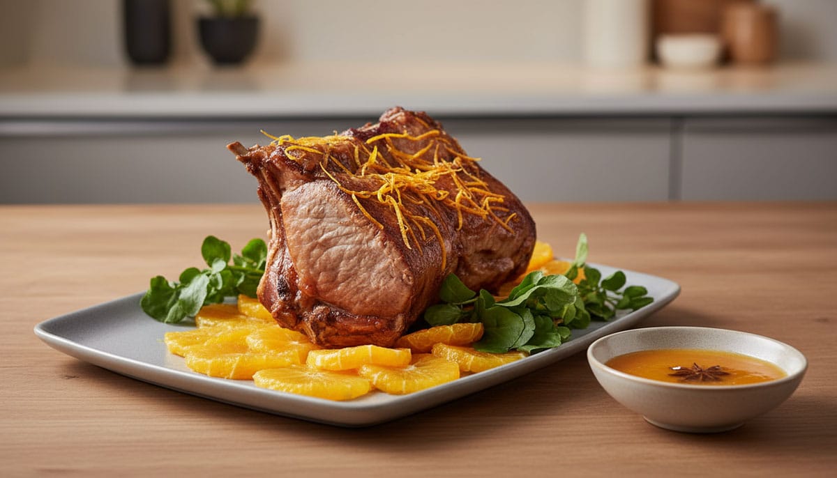 Carré de porc braisé à l'orange