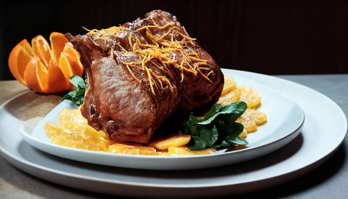 Carré de porc braisé à l'orange