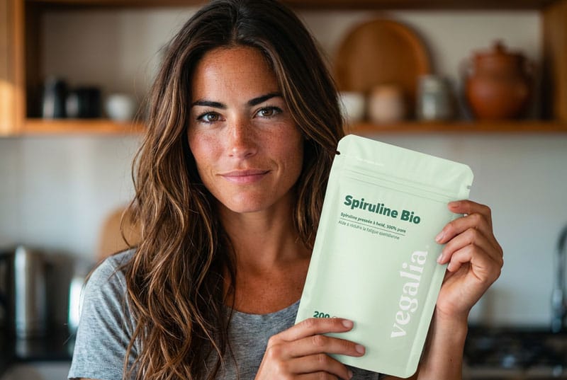 Charlotte présente la spiruline Bio de vegalia