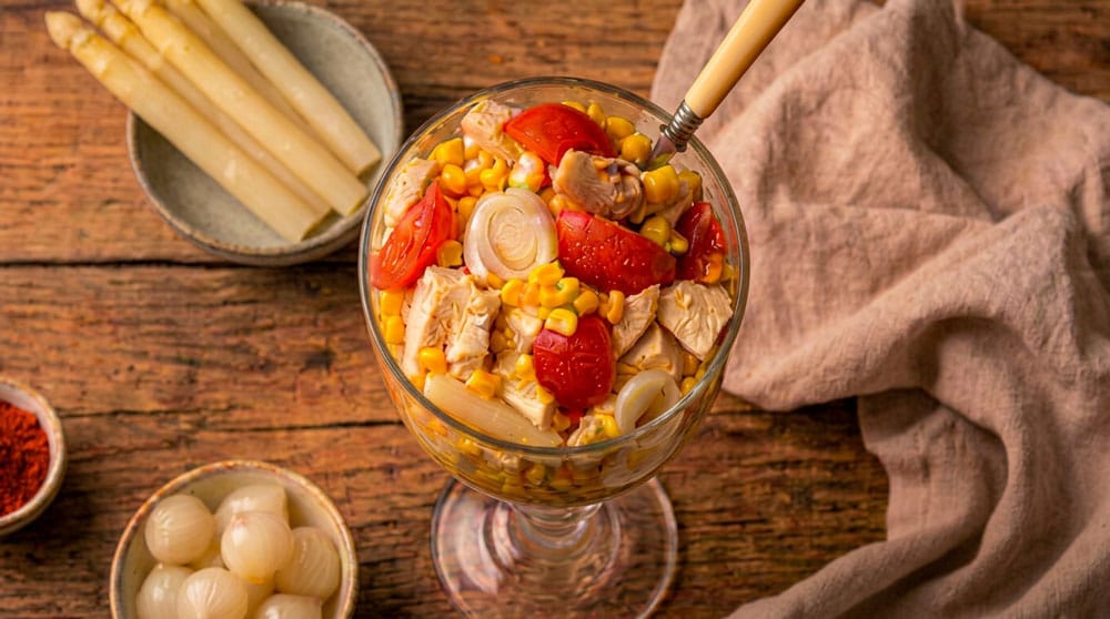 Cocktail de mais au poulet