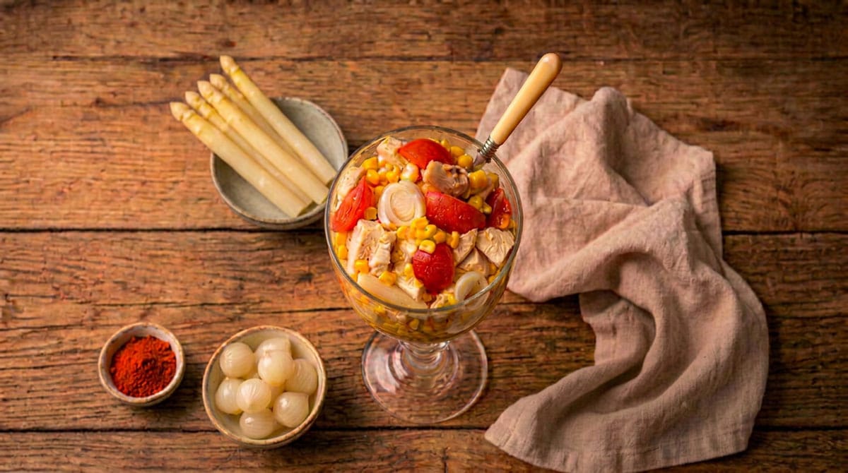 Cocktail de mais au poulet