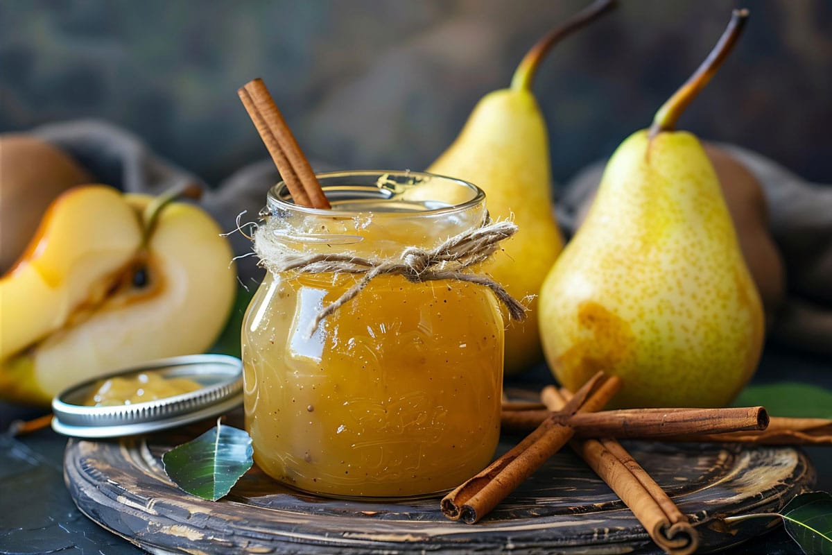 Compote de poires gratinée