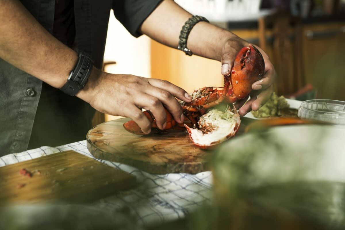 Cooked lobster