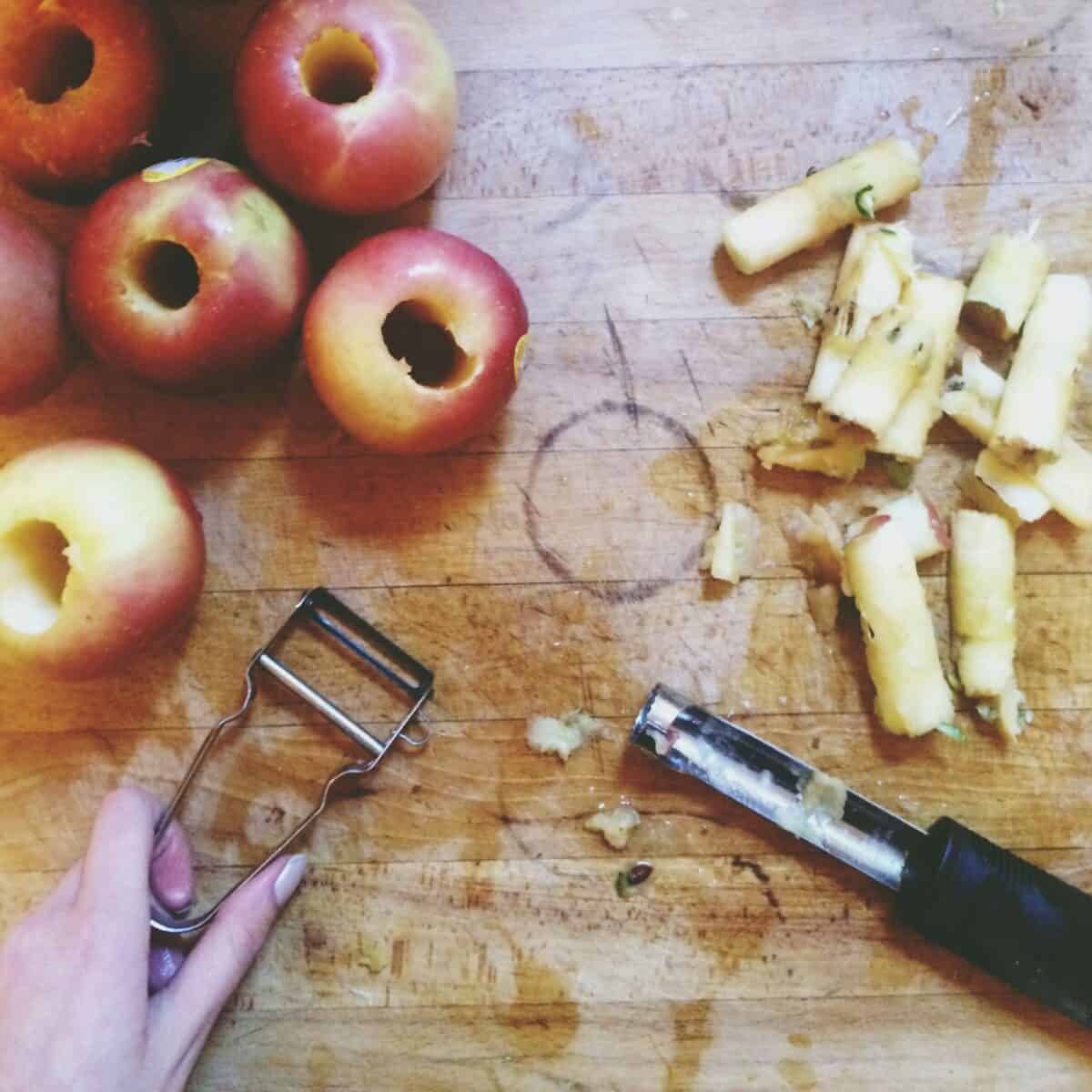Coring Apples for Pie