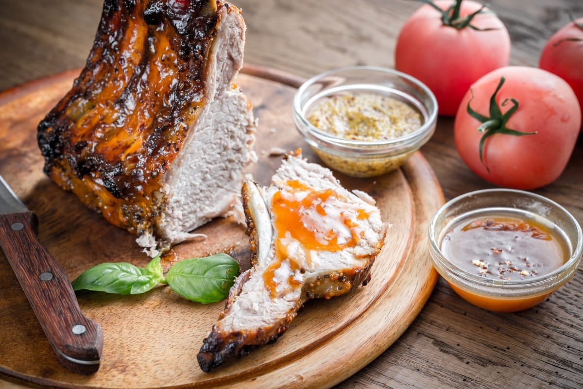 Côtes de porc grillées à la sauce barbecue