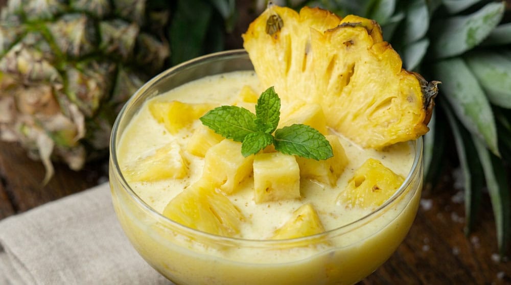 Coupe de crème à l'ananas