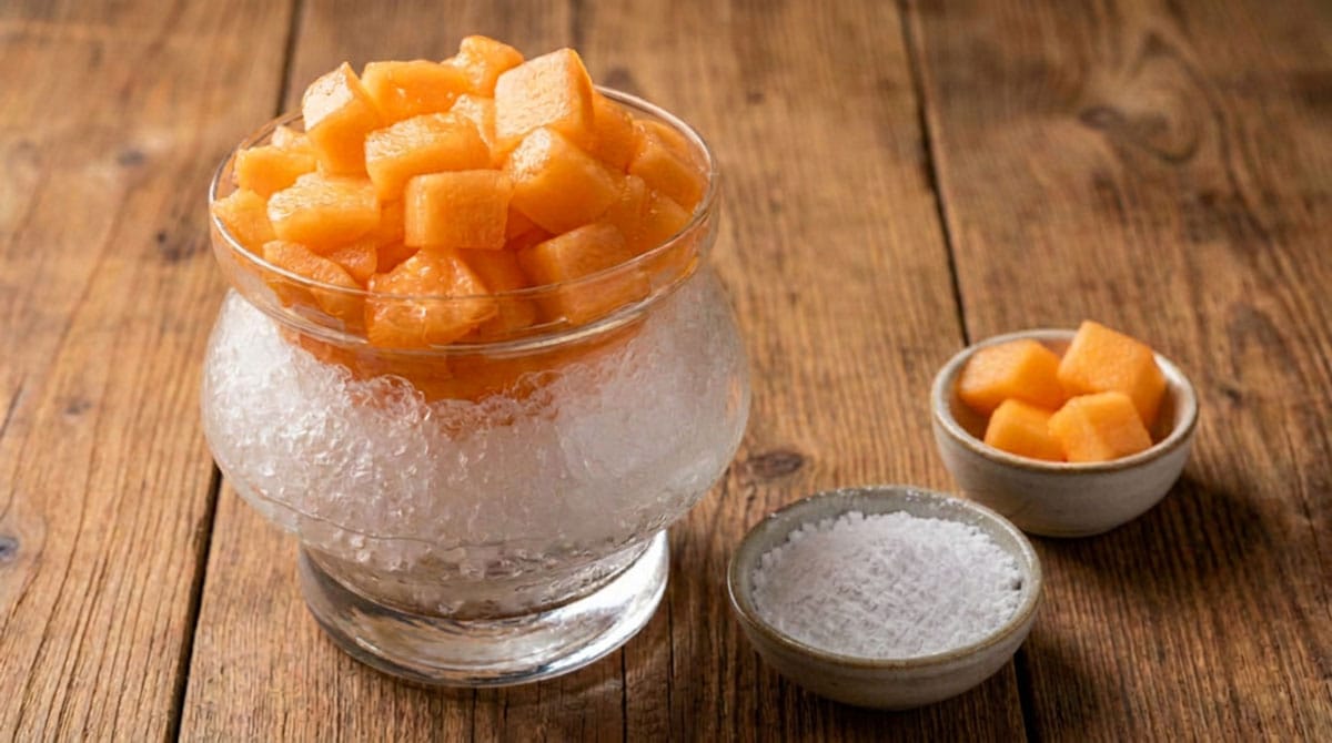 Coupe de melon refroidi