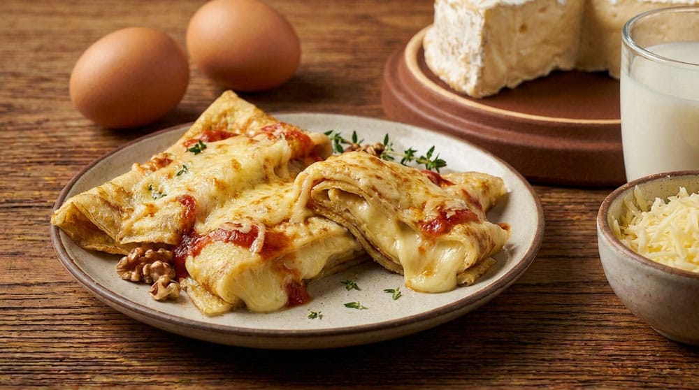 Crêpes fourrées au camembert