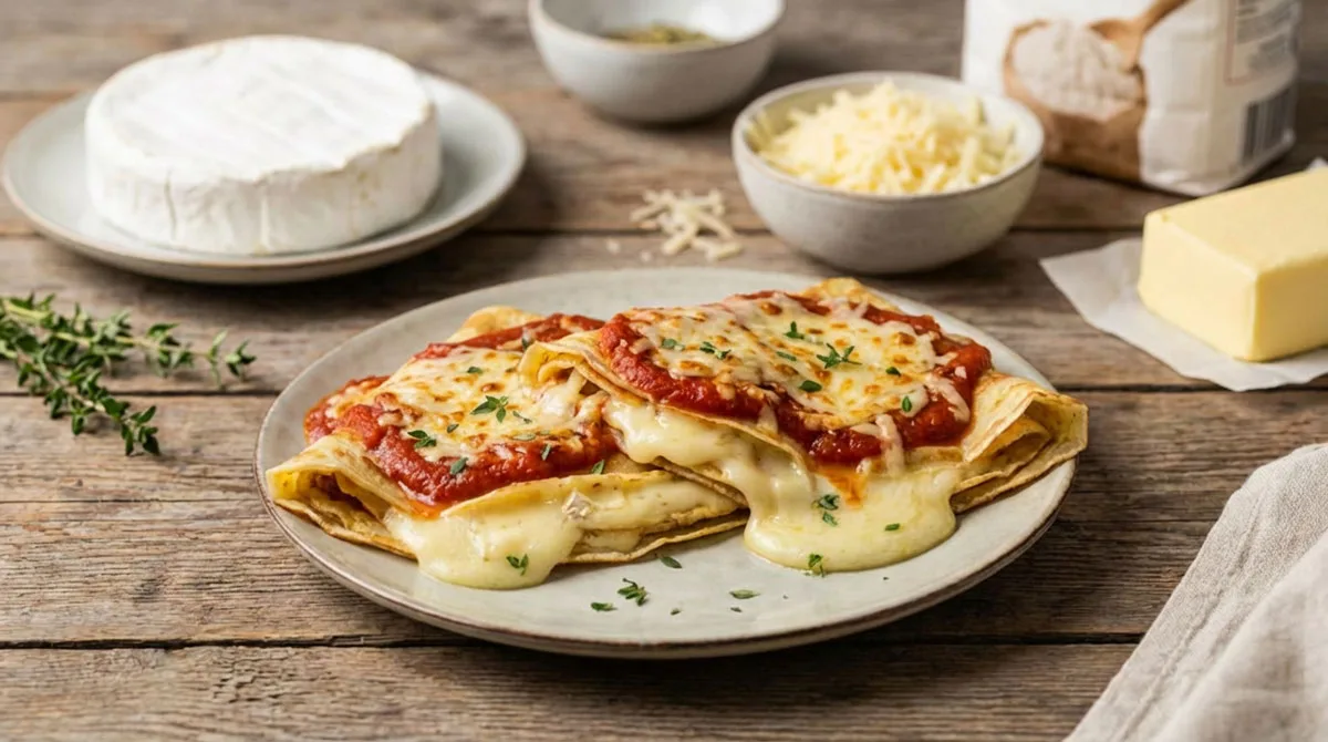 Crêpes fourrées au camembert