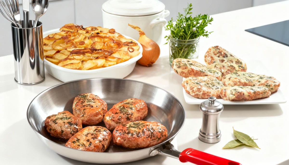 Crépinettes aux pommes boulangère