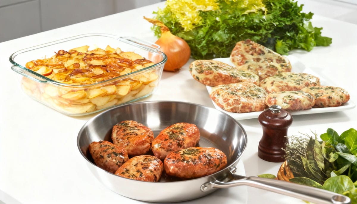 Crépinettes aux pommes boulangère