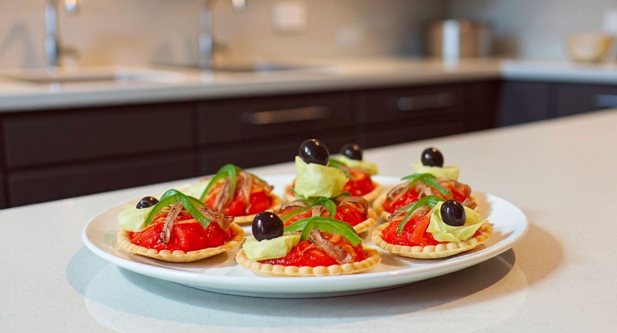 Croustades froides à la tomate