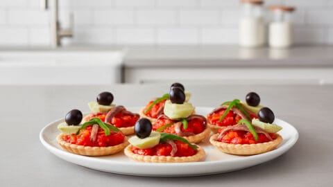 Croustades froides à la tomate