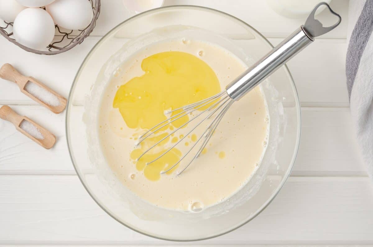 Préparation de la pâte à crêpes