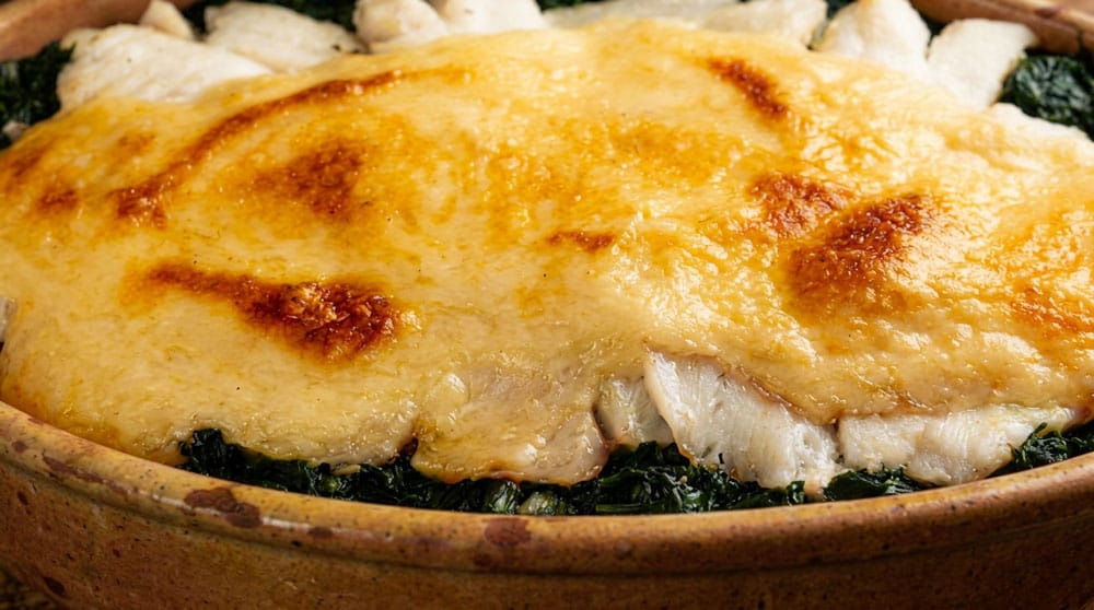 Filets de merlu aux épinards