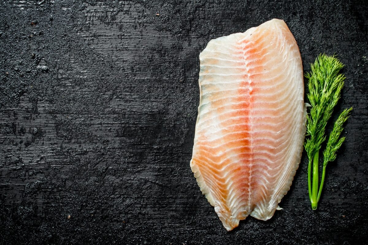 Fish fillet with dill.