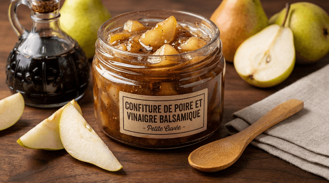 Confiture de poires au vinaigre, complice de vos fromages