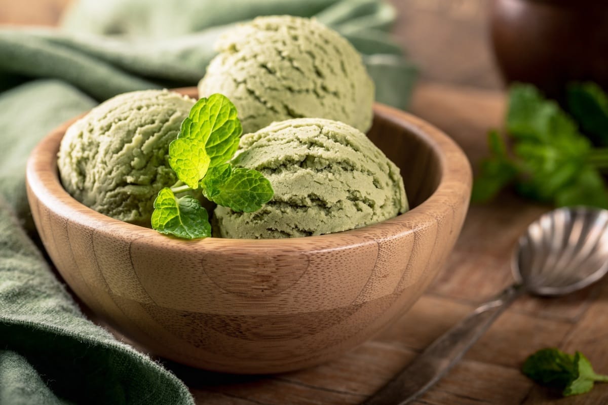 Glace à la menthe