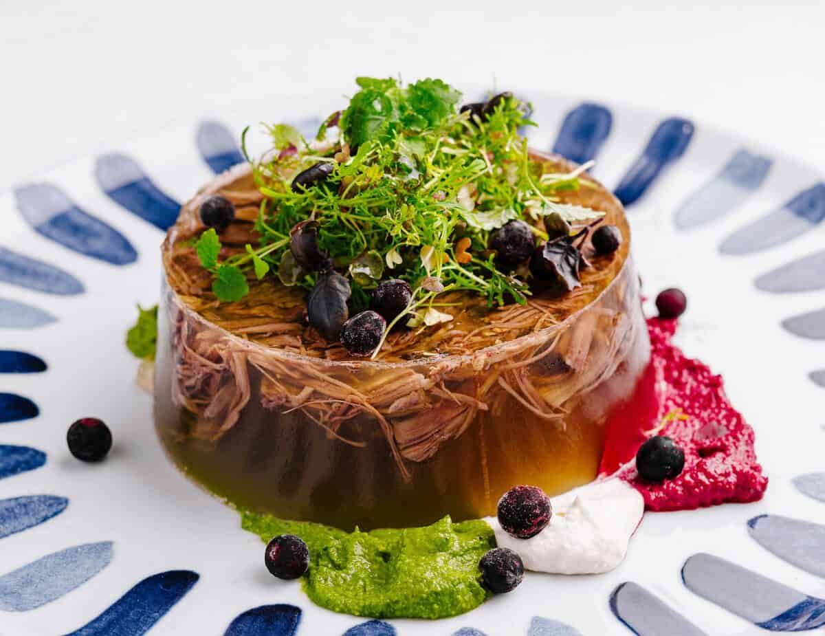 Gourmet Aspic on artistic plate
