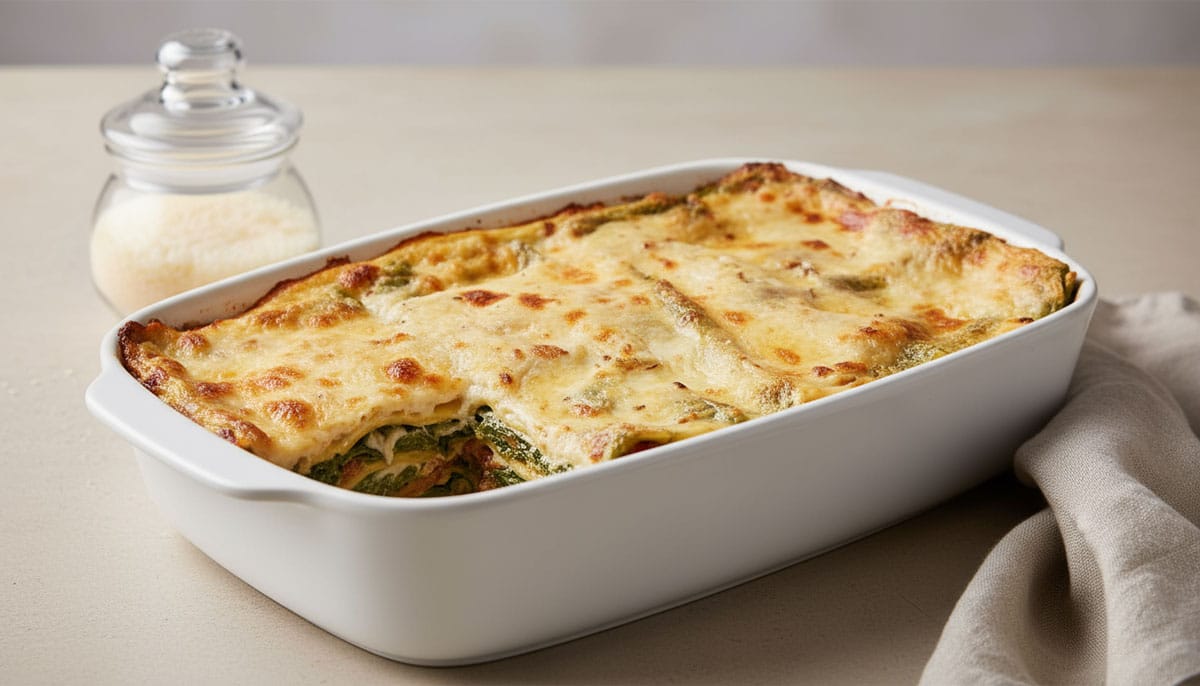 Gratin de lasagnes aux épinards