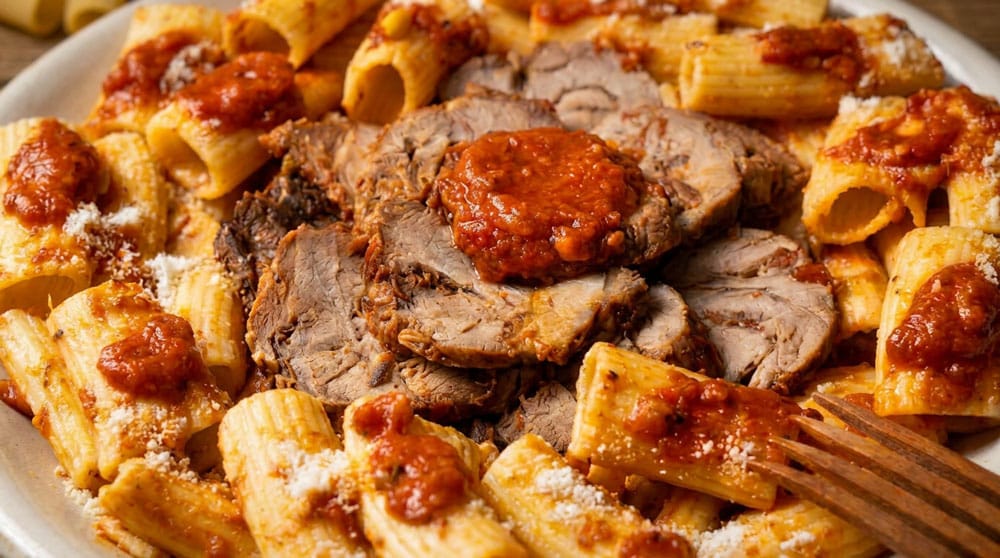 Gros macaroni à la napolitaine