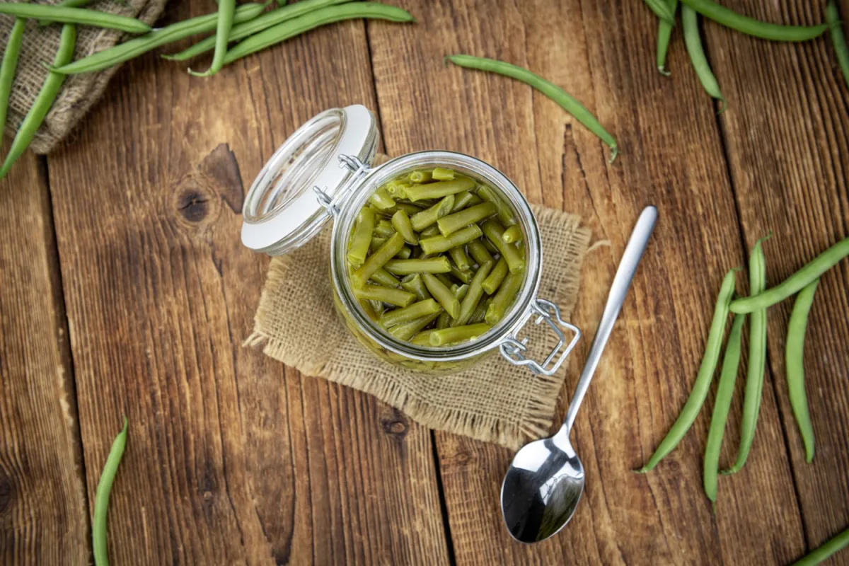 Bocal de haricots verts